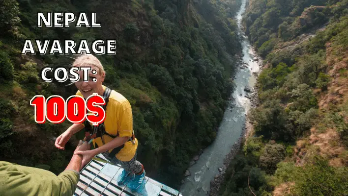 Bungee Jump in Nepal AVARAGE COST 100$