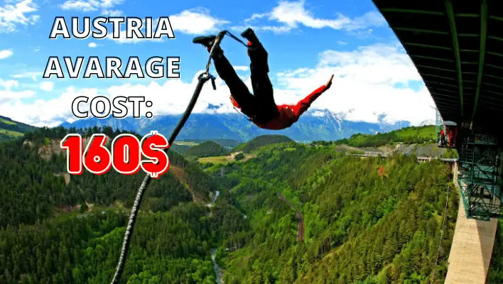 Cost of Bungee Jump in Austria 160$