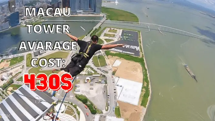 Cost of Bungee Jump in Macau Tower 430$
