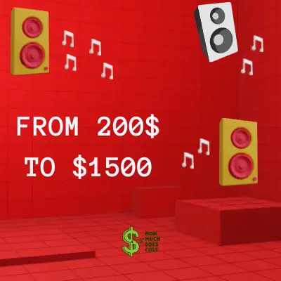 music sytem cost for dancing studio